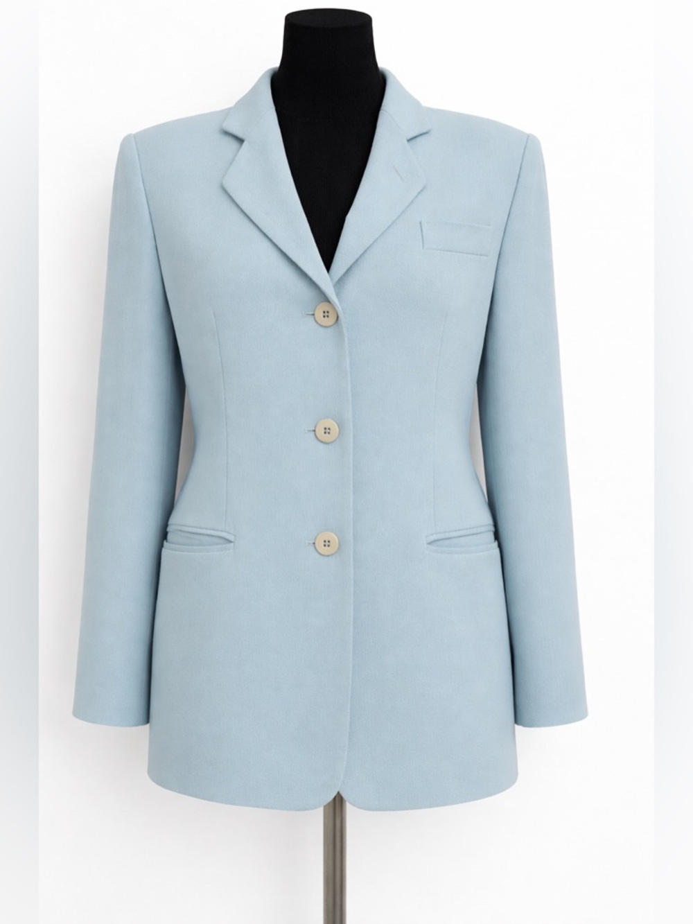 Giorgio Armani Women’s Blazer Light Blue Tailored Jacket Luxe Designer Size 14 - Picture 2 of 13